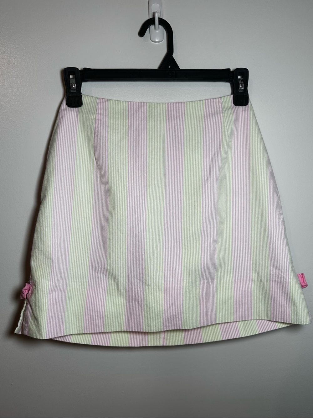 Lilly Pulitzer Pastel Pink & Green Striped Mini Skort Skirt